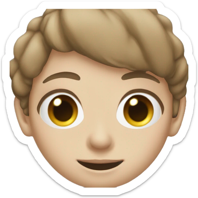 Outside of a white Subaru XV with a brown haired white girl inside the window sticker