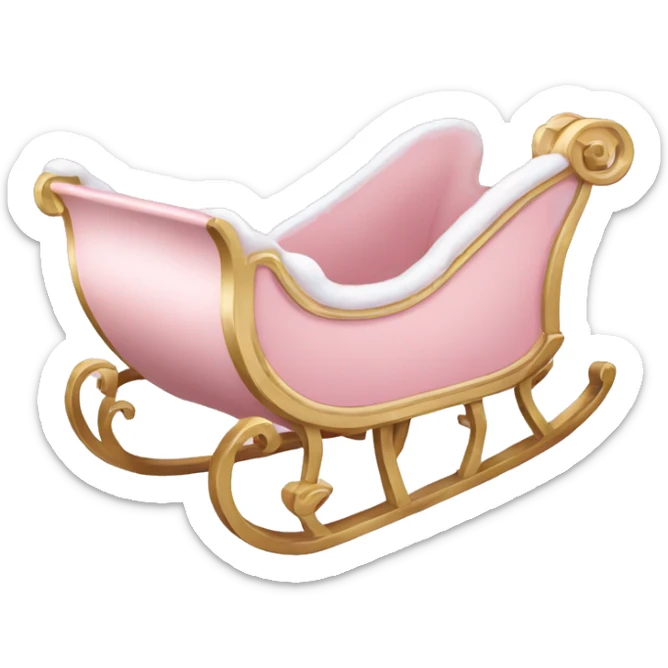 pale pink sleigh sticker