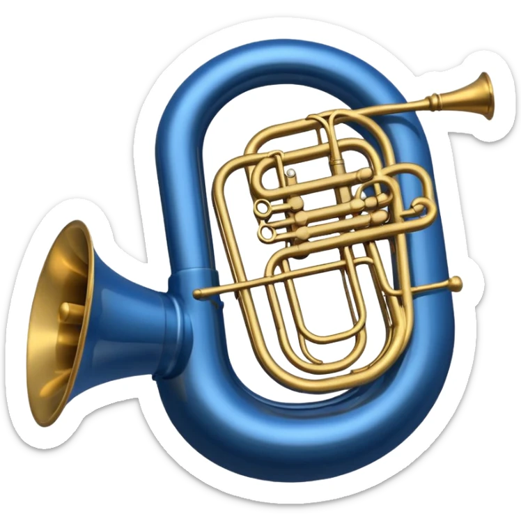 tuba redonda azul escura como a de how i meet your mother  sticker