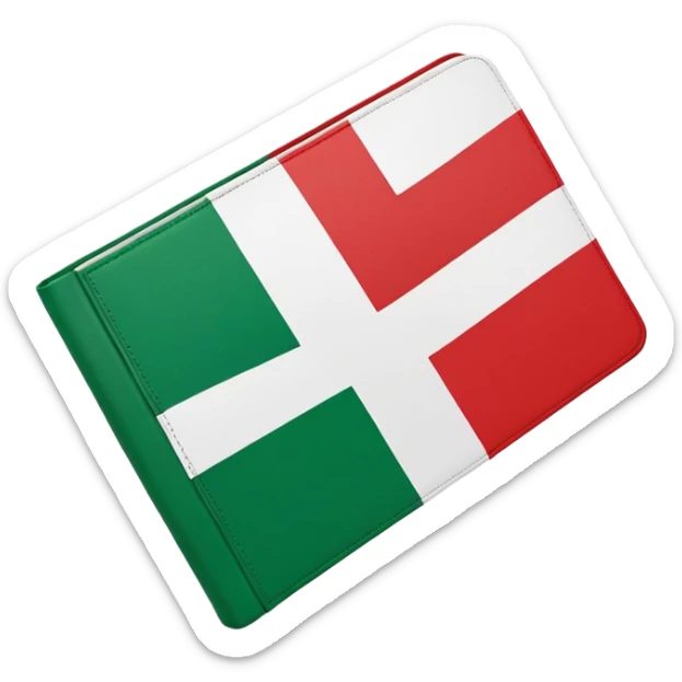 Italian to English dictionary book cover with correct Italian flag and incorrect British flag with wrong colors or pattern sticker