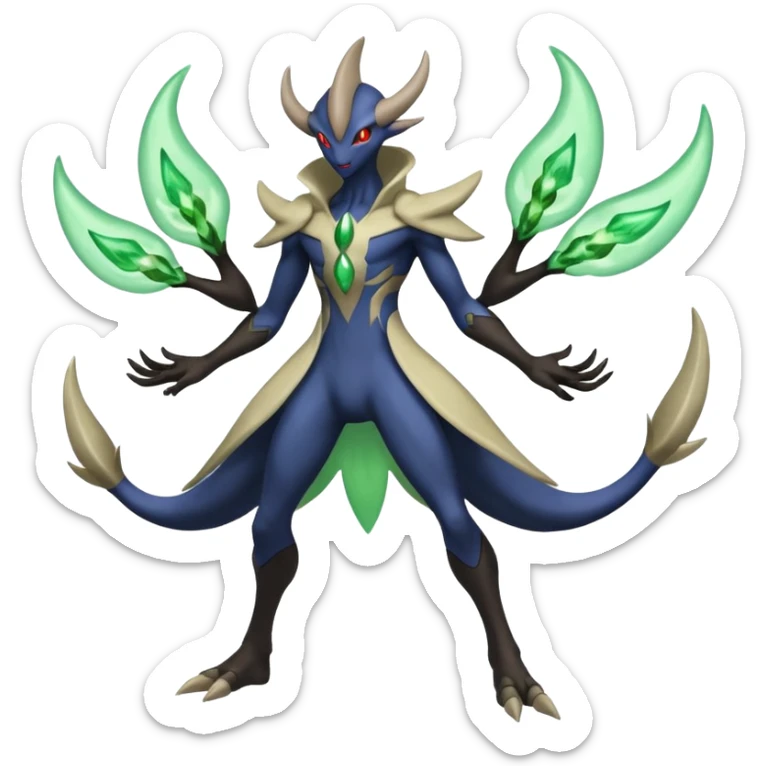 Darkrai-Cresselia-Zygarde-Electrike-Fakémon-fusion, full body sticker