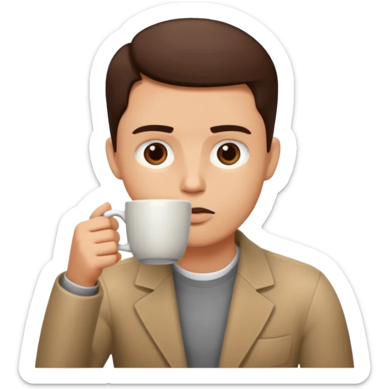 Simple Balance waage mit kaffe auf der starken seite und schlaf auf der schwachen seite sticker