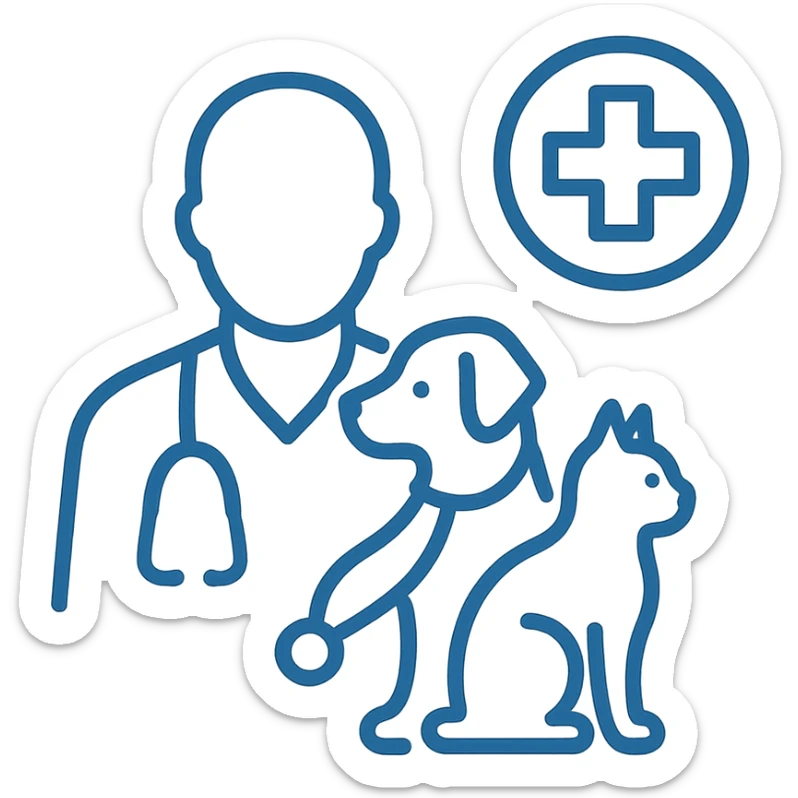 veterinarian icon sticker