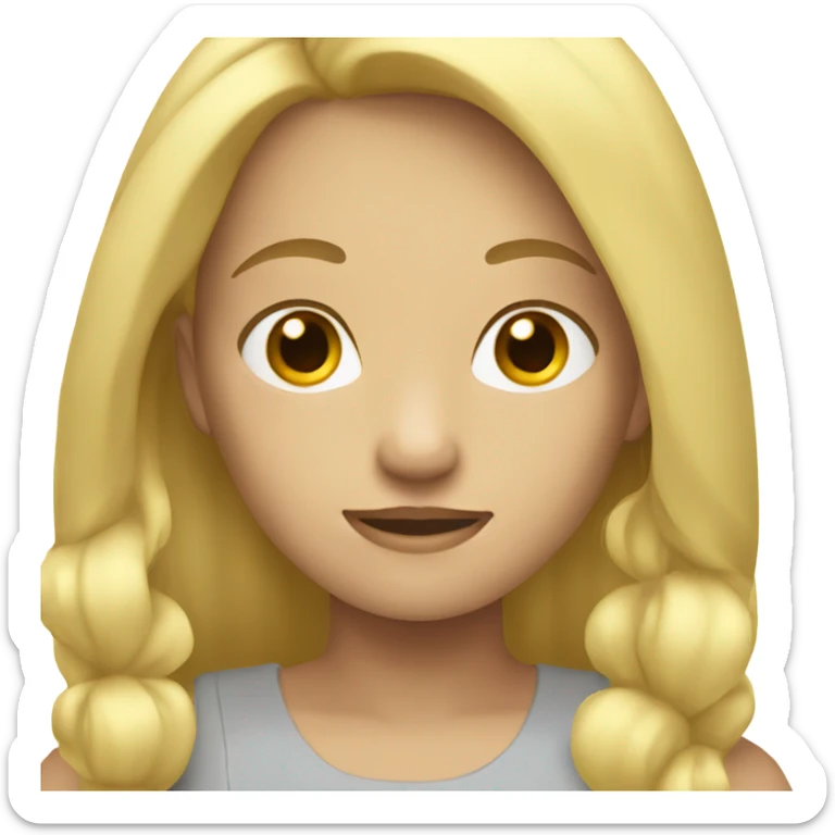 A girl with blonde hair who is 12  sticker