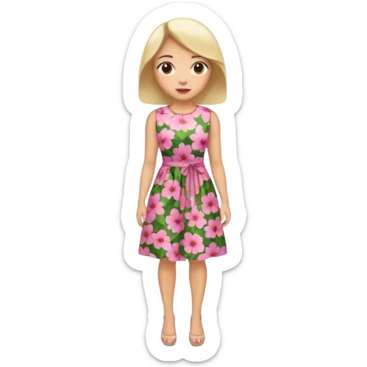 ligth woman wearing housewife clothes full body  sticker