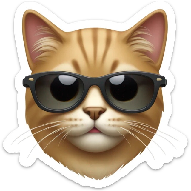 Cat with sunglasses sticker