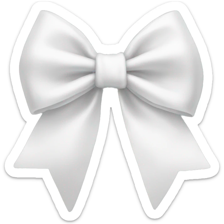 White bow sticker