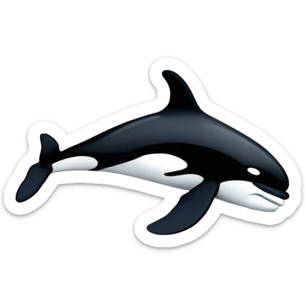 orca whale drawin in the art style of native american art sticker