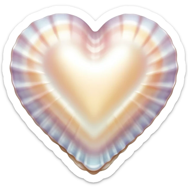heart shaped shell sticker