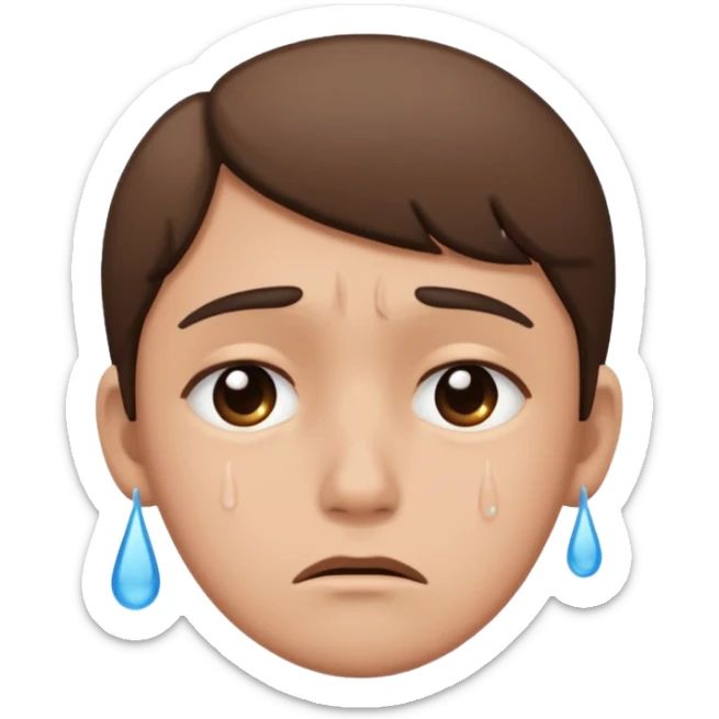 majorly just a face of one of the characters from TUYU's songs, looking sad sticker