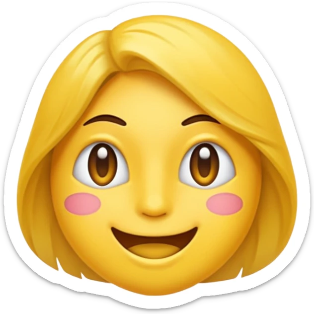 Maracujá estilizado, amarelo vibrante, carinha fofa e expressiva, traços simples em estilo emoji, fundo transparente. sticker