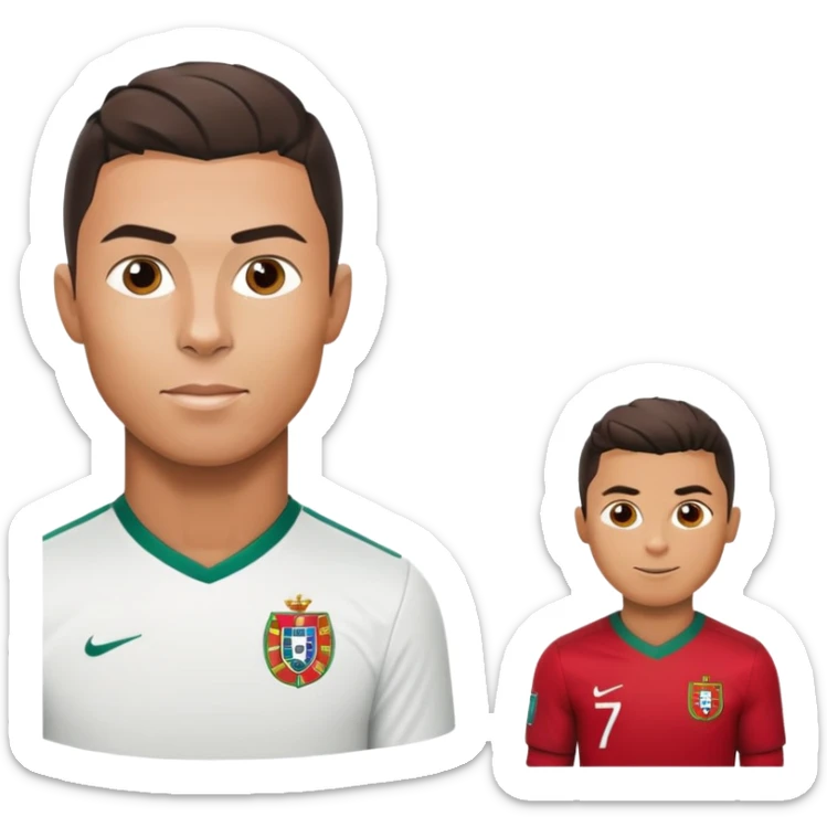 Cristiano Ronaldo soccer player in Portugal jersey number 7 sticker