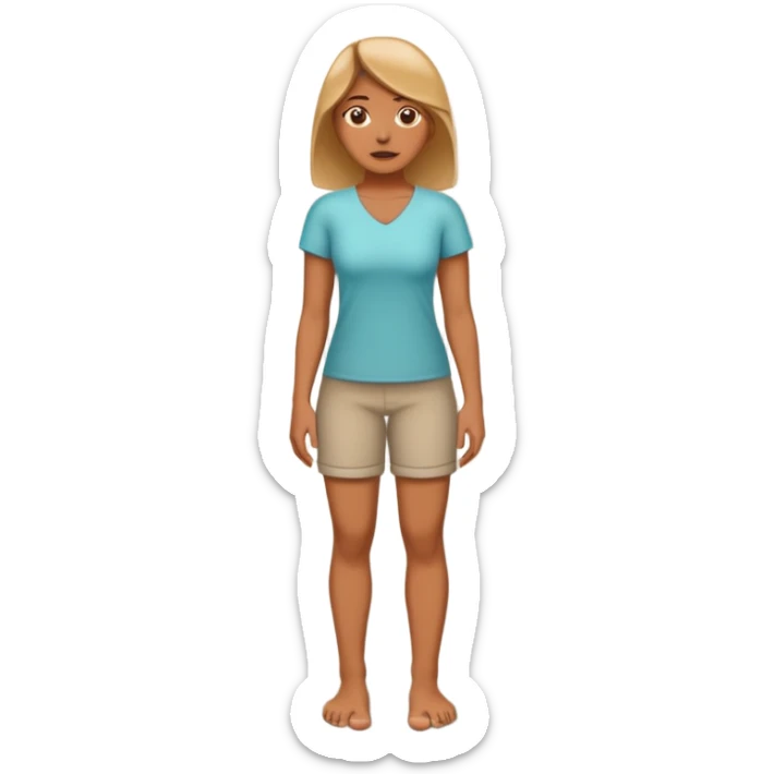 A women standing with her fot and big toe pressed against a wall, for rehab purposes sticker