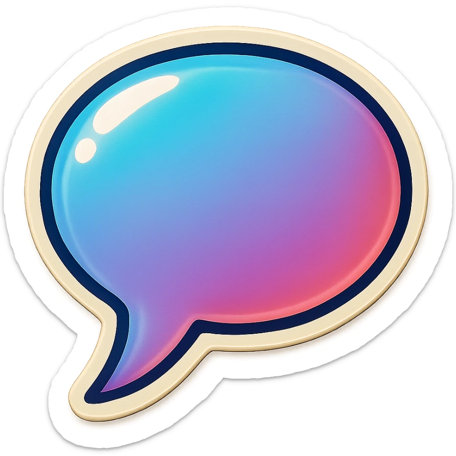 white speach bubble sticker