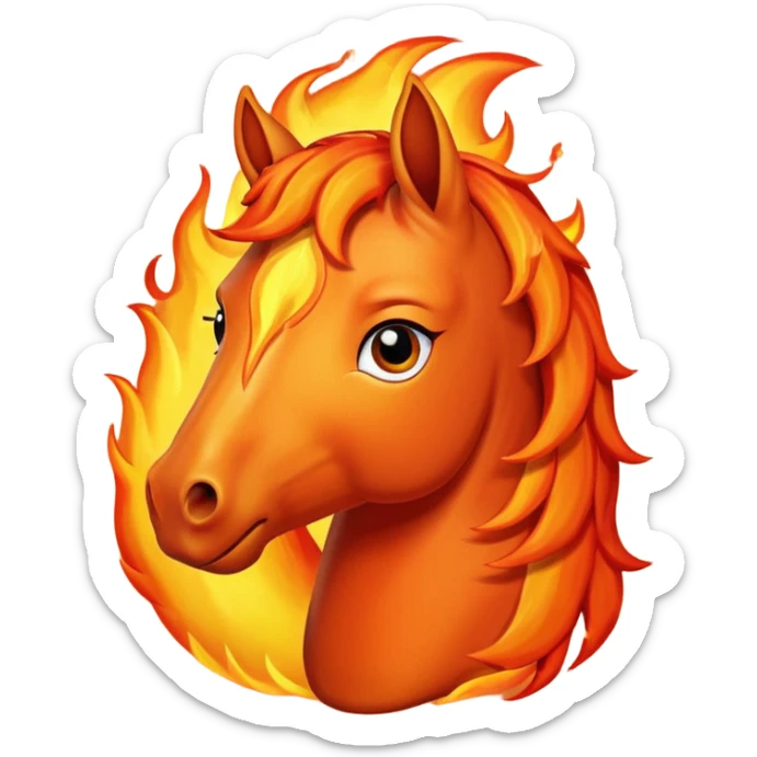 Happy fire horse emoji sad fire horse emoji worried fire horse emoji sticker