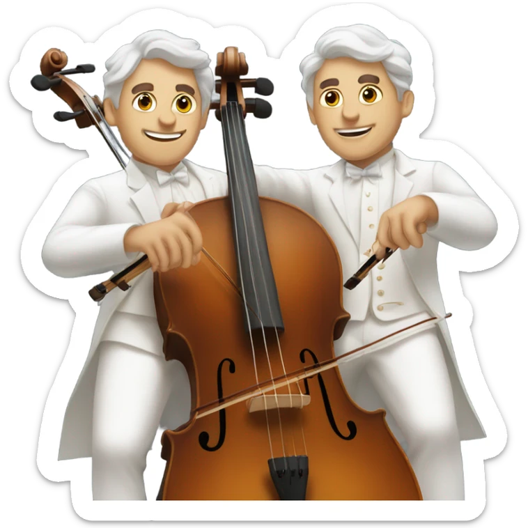 2Cellos in white sticker