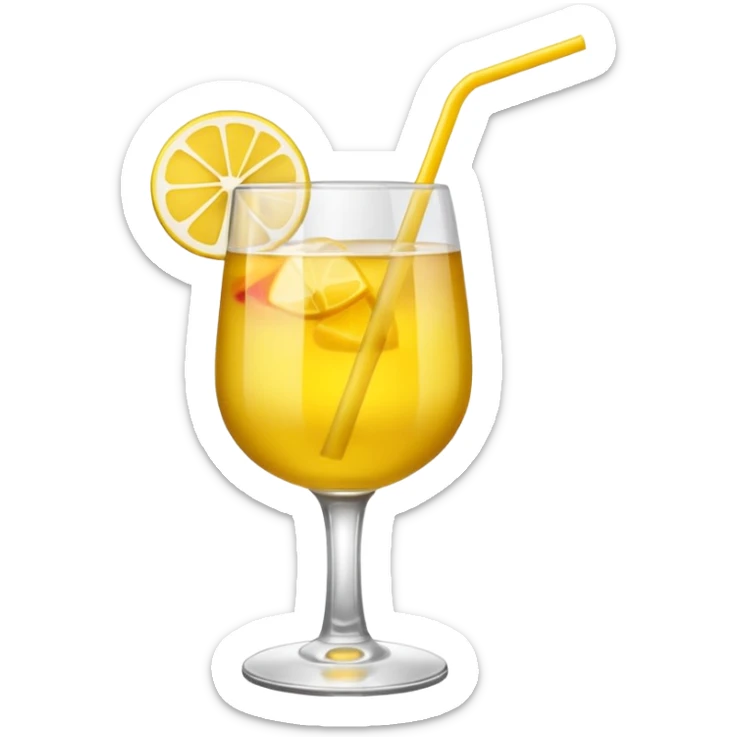 Yellow drinks cocktails  sticker