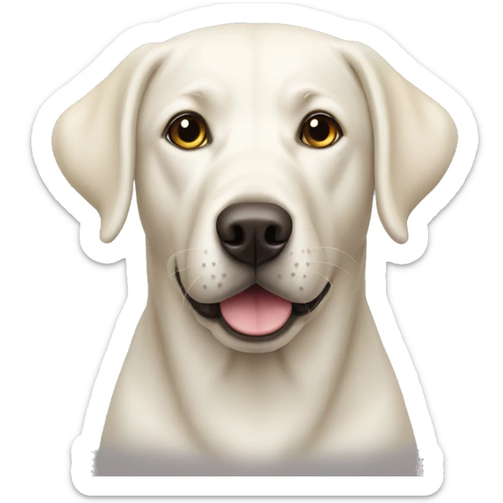 white Labrador sticker
