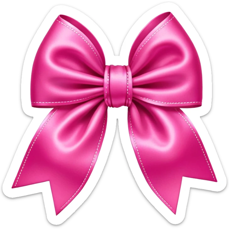 Hot pink bow sticker