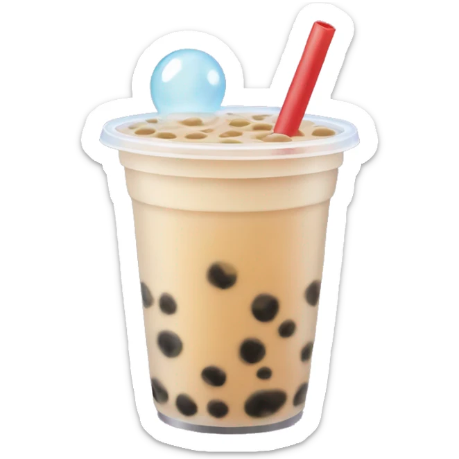 Bubble tea sticker