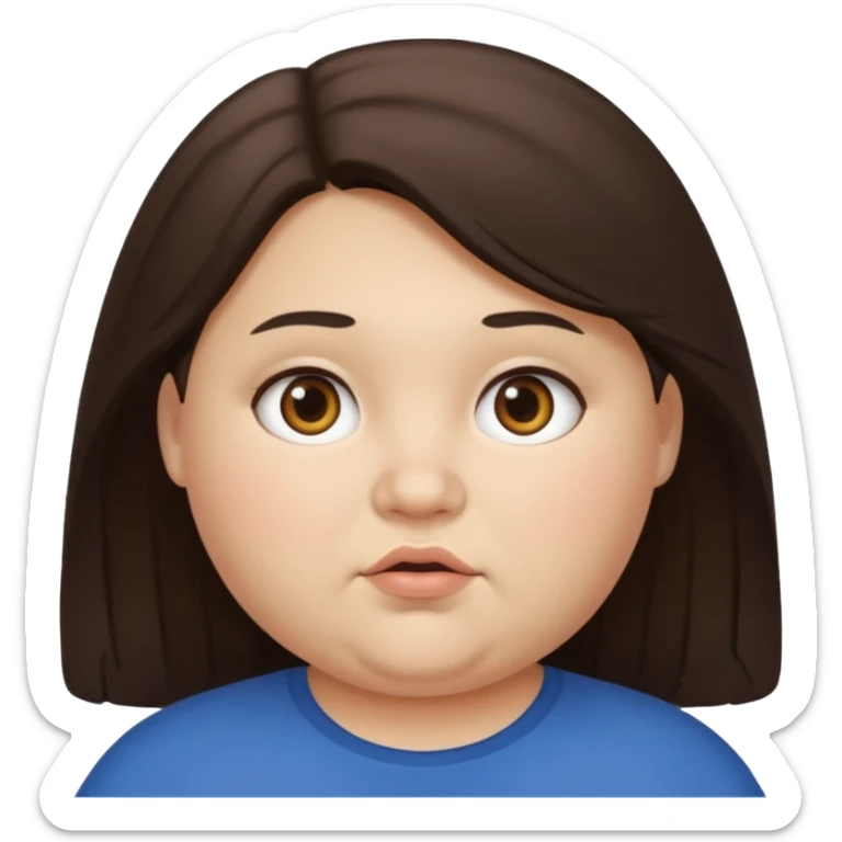 Familia de 4 personas : Hombre gordito pelo oscuro, Mujer pelo cafe, hija 1 pelo mono , hija 1 pelo oscuro. sticker