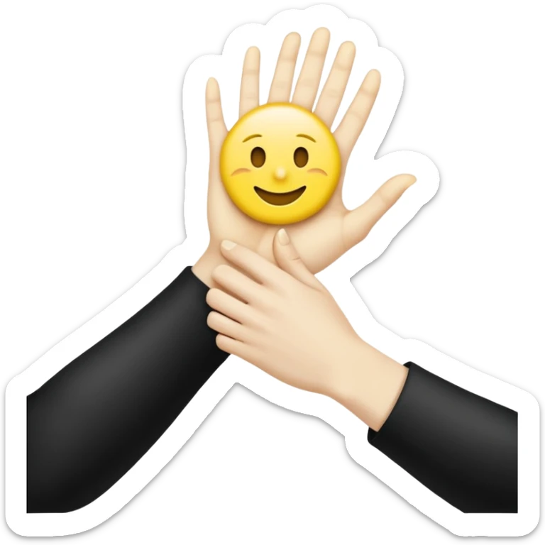 slitting my wrist normal round yellow emoji like traditional original emojis before the people ones sticker