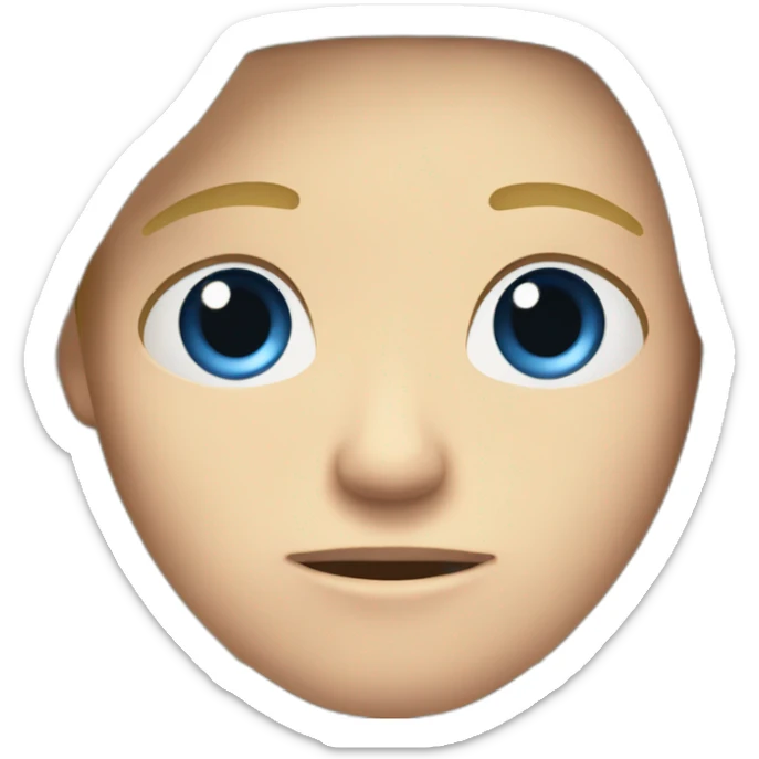 blue-eyed male frowning teenager long straight blond hair sticker