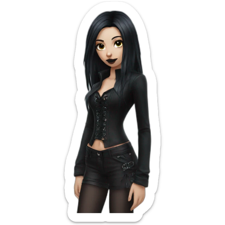 Goth sexy girl sticker