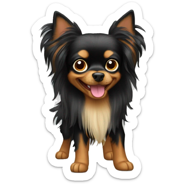 longhaired toy terrier sticker