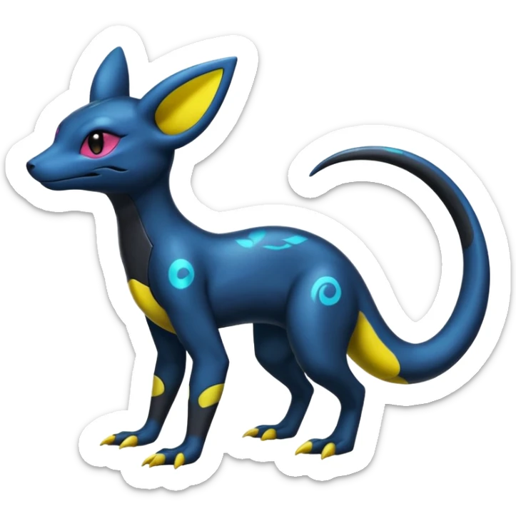 Shiny Salandit-Umbreon-Noibat-Hybrid (Full body) sticker