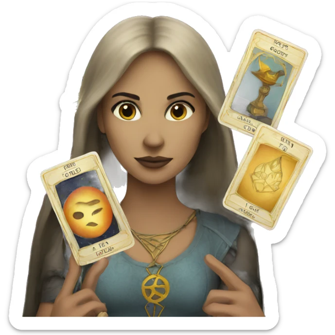 tarot cards sticker
