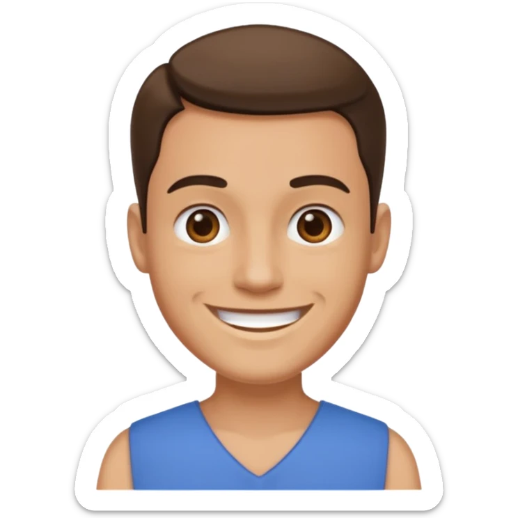 blue dress man sticker