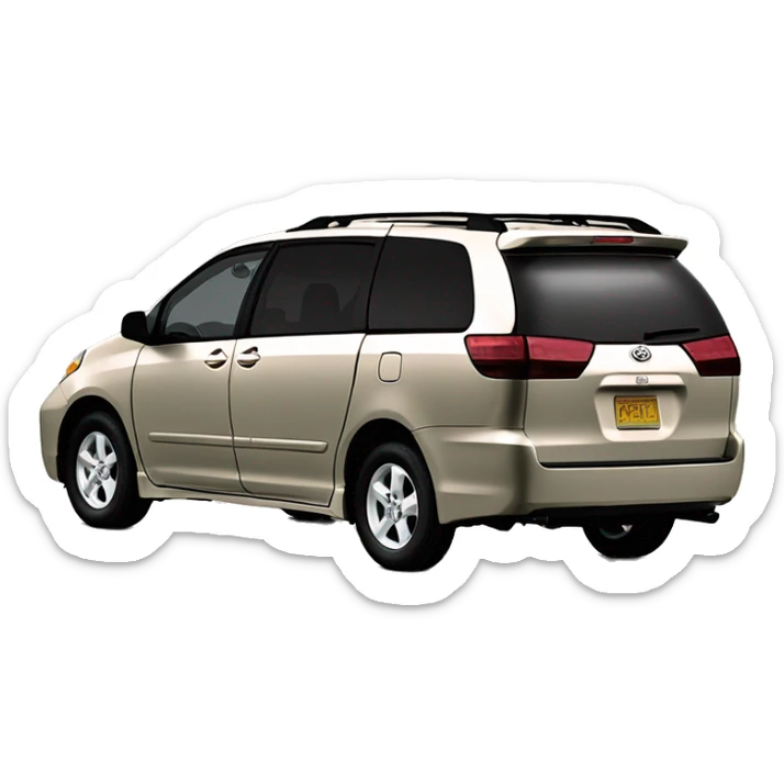 2004 toyota sienna XLE red 100% identical to real 2004 Toyota sienna sticker