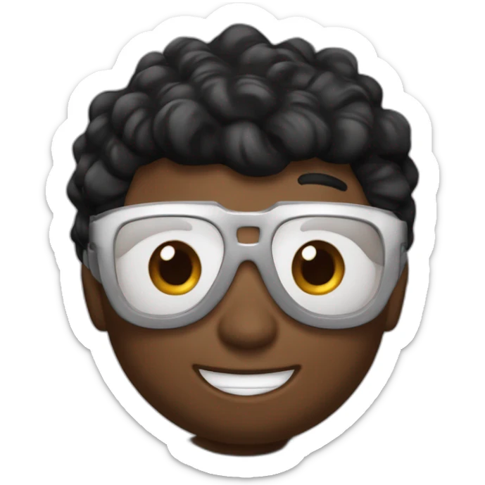 Ñiño con pelo negro y pijama de spiderman piel blanca sin lentes cabello corto  sticker