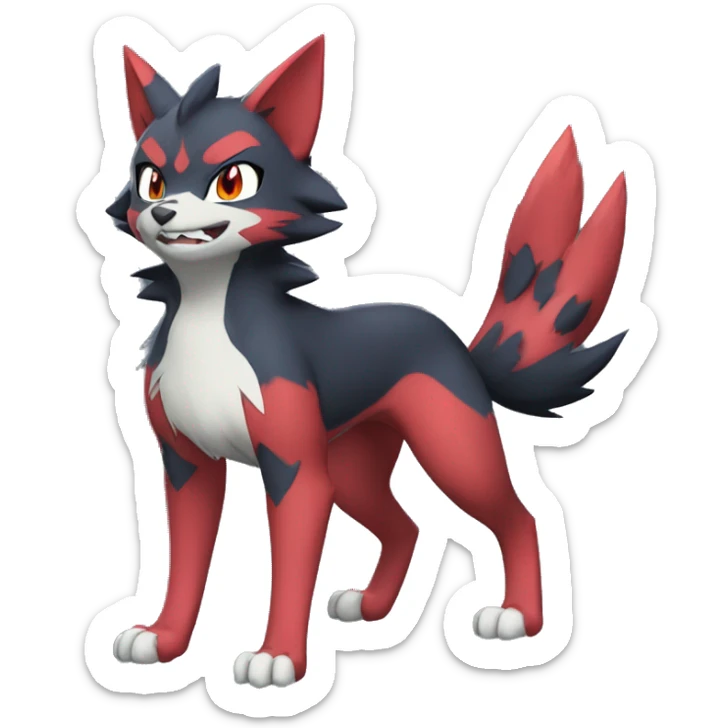 Litten-Zorua-Nargacuga-Sergal-Fakemon-hybrid full body sticker