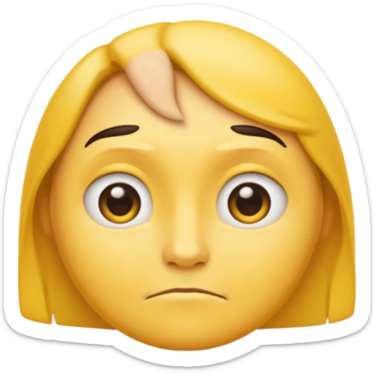 The look you give someone when you are tempted by something, know you shouldn’t do something but want to, afrer saying noooo we shouldn’t l, as if to say “or should we?” In classic yellow face emoji style. Sort of chin doen, slight smirk but downwards, and eyebrows up and eyes suggestive sticker