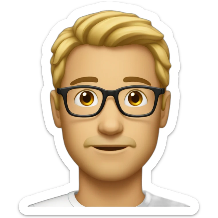 white-tommsmoro-with-glasses-young-no-facial-hair sticker