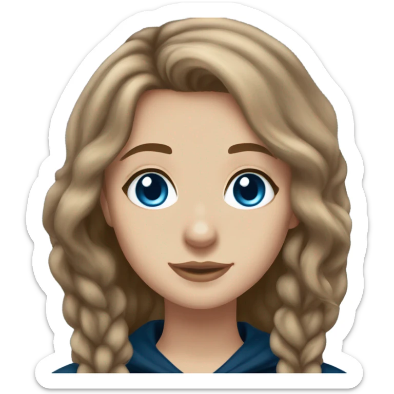 Harry Potter ravenclaw girl light brown hair blue eyes  sticker