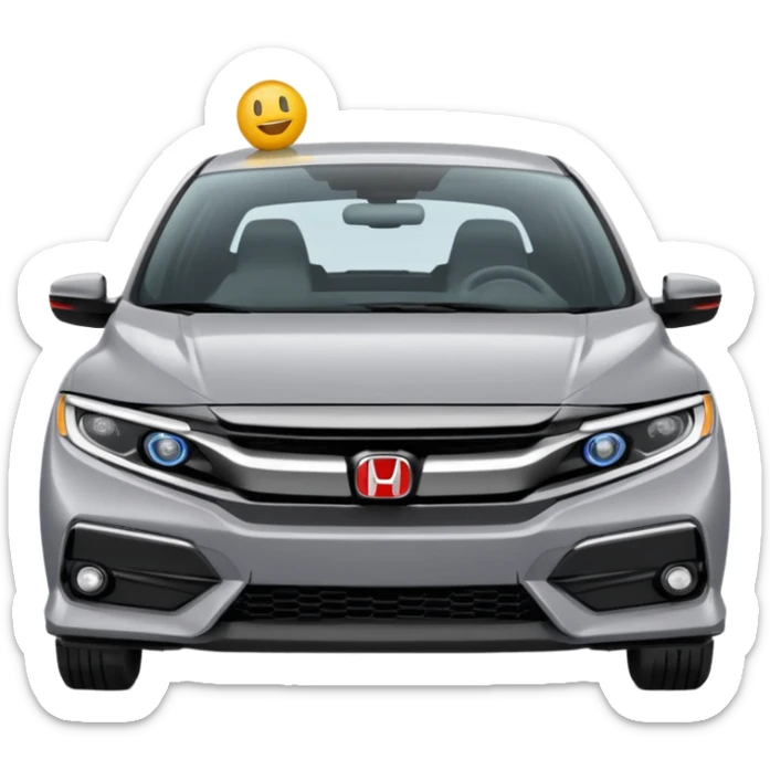Make an emoji of a 2024 Honda civic with a grey exterior sticker