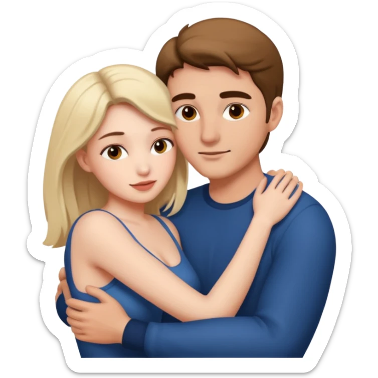 Naked man and woman having sex sticker