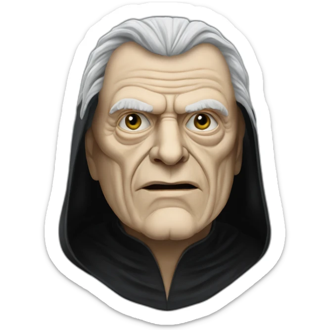 Emperor Shiev Palpatine (black hood, robe) Star Wars The return of the jedi sticker