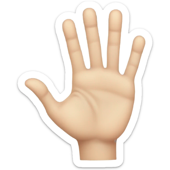 Finger in middle of hand but it’s from the palm side of the hand sticker