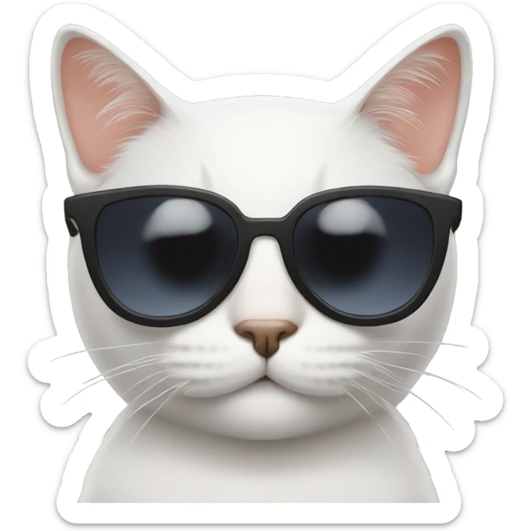 Cat with sunglasses sticker
