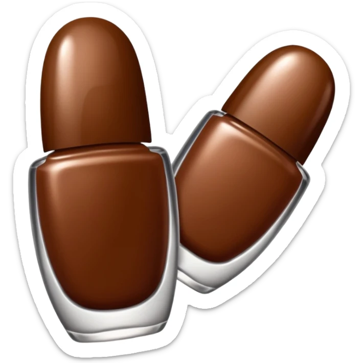 💅🏼 comme cet émoji, mais les ongles et le vernis en marron sticker