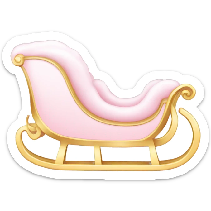 light pink sleigh sticker