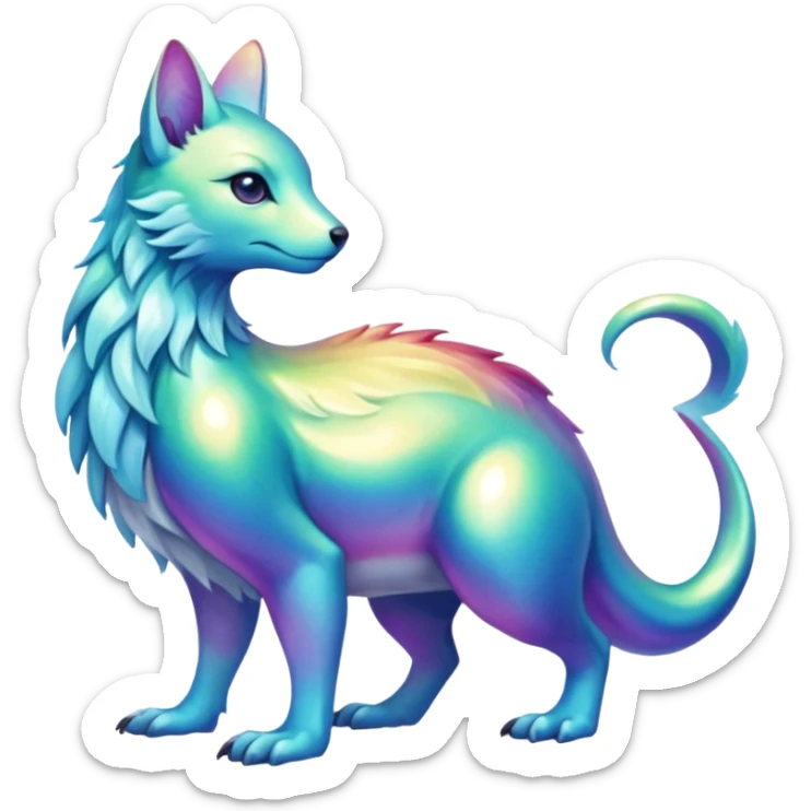 Shiny full-Colored Fionbri-creature by Falvie (full body) sticker