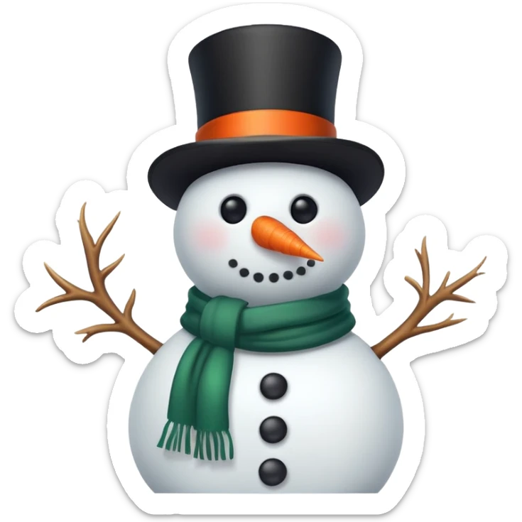classic snowman sticker