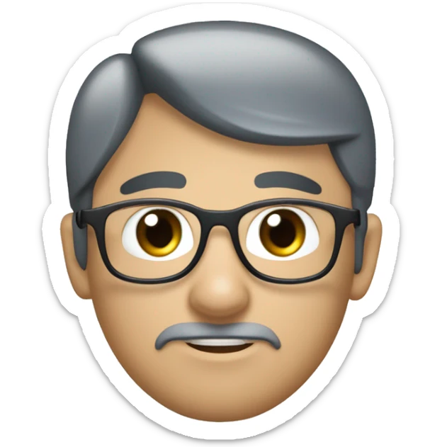 Genérame un emoji humano con facciones bonitas, color de ojos azules, casco blanco, cara larga perfilada, tapones auditivos de seguridad, lentes de seguridad transparentes sticker