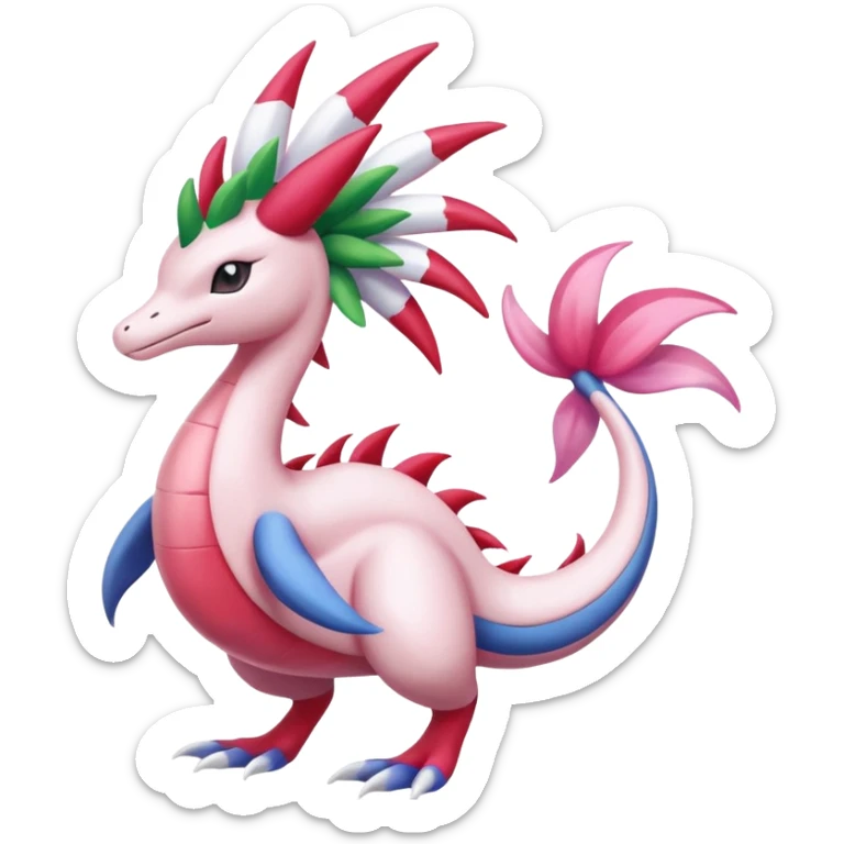 Mezprit-Milotic-Shaymin-Palkia-Pokémon-fusion, full body sticker