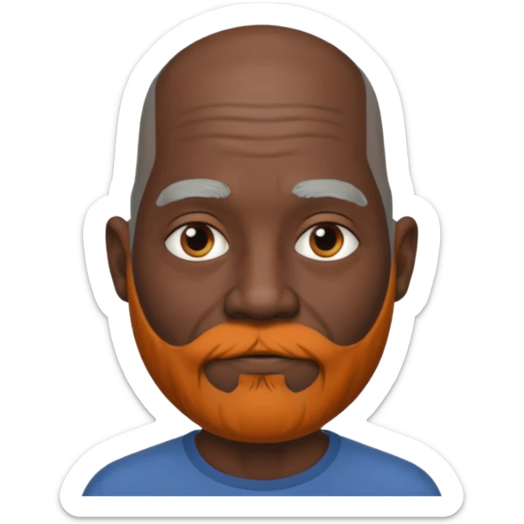 my dad buts he is black and not old with a grey beard and no hair i said gray hair sticker